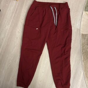 Women’s red Fabletics scrubs bottom